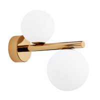 Aplica moderna aurie eleganta abajururi sticla opal 2xG9/60W Taida 1923 Jupiter