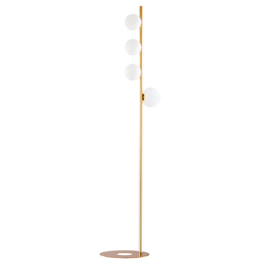 Lampadar modern auriu elegant abajururi sticla opal 4xG9/60W Taida 1924 Jupiter