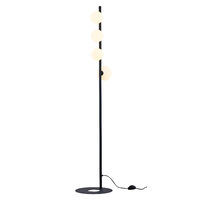 Lampadar modern neagra eleganta abajururi sticla opal 4xG9/60W Taida 1929 Jupiter