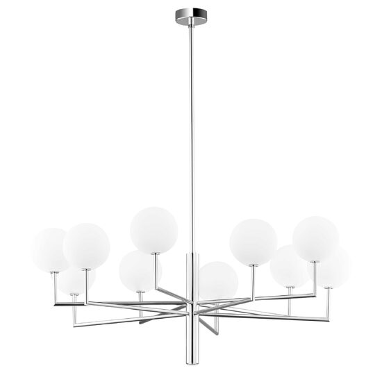 Candelabru modern alama abajururi sticla opal 10xG9/60W Feme 1936 Jupiter
