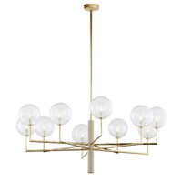 Candelabru modern alama abajururi transparente 10xG9/60W Feme 1976 Jupiter