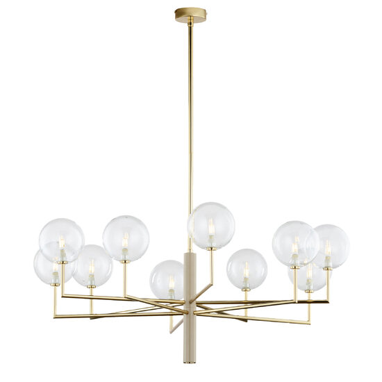 Candelabru modern alama abajururi transparente 10xG9/60W Feme 1976 Jupiter