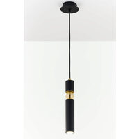 Lustra moderna neagra detaliu sferic auriu 1xGU10/60W Alas 2003 Jupiter