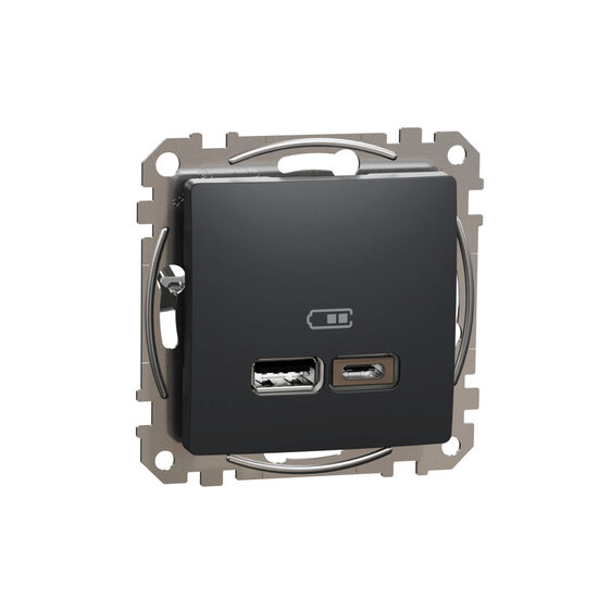 Priza incarcare antracit USB A+C, 2.4A Sedna Design, SDD114402 Schneider Electric