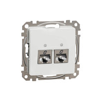 Priza date dubla RJ45 Cat.5e STP alba Sedna Design, Schneider Electric SDD111452S