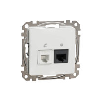 Priza date RJ11-RJ45 Cat.5 UTP alba Sedna Design, Schneider Electric SDD11458