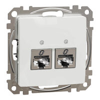 Priza date dubla RJ45 Cat.6A STP alba Sedna Design, Schneider Electric SDD111467S