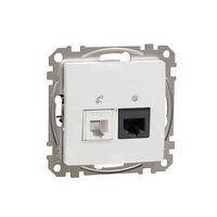 Priza date RJ11-RJ45 Cat.6 UTP alba Sedna Design, Schneider Electric SDD111468