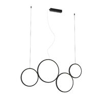 Lustra LED moderna negru mat 40W/5124lm 3000K/4000K/6000K, Athena 01-3384 Smarter