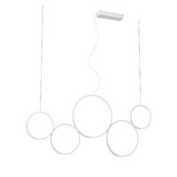 Lustra LED moderna alb mat 50W/6212lm, 3000K/4000K/6000K, Athena 01-3385 Smarter