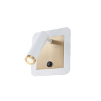 Aplica LED moderna/Spot modern alb-auriu USB 6W/502lm/3000K, Closer 01-3091 Smarter