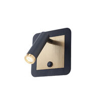 Aplica LED moderna/Spot modern negru-auriu USB 6W/502lm/3000K, Closer 01-3092 Smarter