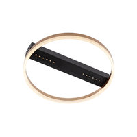 Plafoniera LED moderna negru-auriu 36W/2171lm/3000K, Demy 01-4027 Smarter