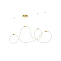 Lustra LED moderna auriu mat dispersor flexibil silicon 54W/2700lm/3000K, Henk 01-3556 Smarter
