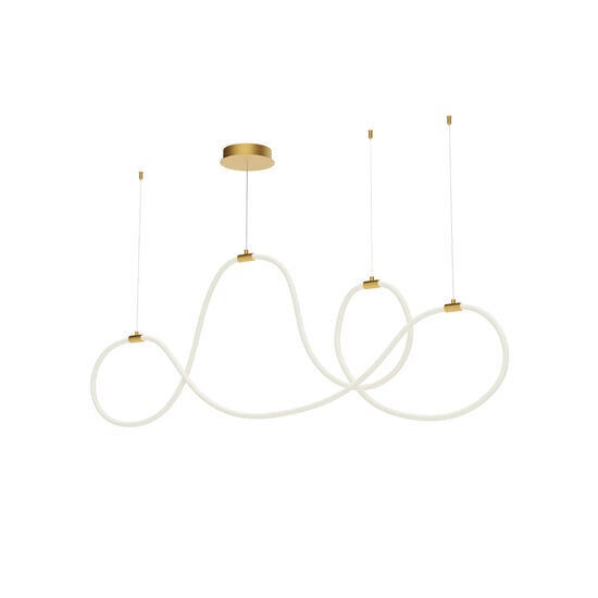 Lustra LED moderna auriu mat dispersor flexibil silicon 54W/2700lm/3000K, Henk 01-3556 Smarter