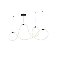 Lustra LED moderna negru mat dispersor flexibil silicon 54W/2700lm/3000K, Henk 01-3557 Smarter