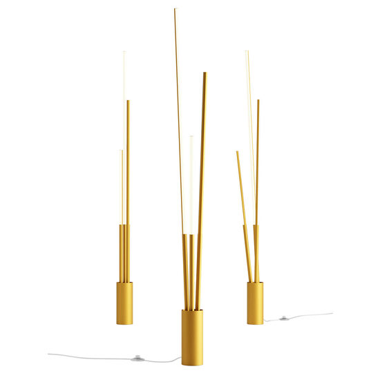 Lampadar LED auriu mat dimmabil 36W/2256lm-2280lm/3000K-4000K, Herald 01-3977 Smarter