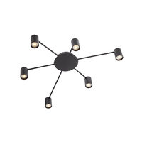 Plafoniera moderna negru mat 6xGU10/10W, Noa 01-4052 Smarter