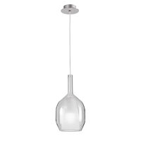 Lustra moderna crom abajur sticla transparenta 1xE27/42W, Tresor 01-3631 Smarter