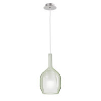 Lustra moderna crom abajur sticla verde 1xE27/42W, Tresor 01-3634 Smarter