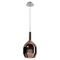Lustra moderna crom abajur sticla cuprata 1xE27/42W, Tresor 01-3636 Smarter