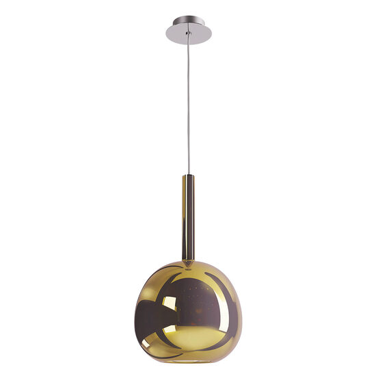 Lustra moderna crom abajur sticla  aurie 1xE27/42W, Tresor 01-3639 Smarter