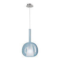 Lustra moderna crom abajur sticla albastra 1xE27/42W, Tresor 01-3640 Smarter