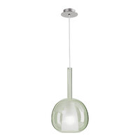 Lustra moderna crom abajur sticla verde 1xE27/42W, Tresor 01-3641 Smarter