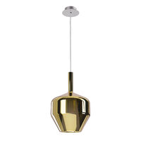 Lustra moderna crom abajur sticla aurie 1xE27/42W, Tresor 01-3646 Smarter