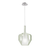Lustra moderna crom abajur sticla verde 1xE27/42W, Tresor 01-3648 Smarter