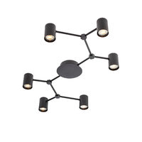 Plafoniera moderna negru mat 6xGU10/10W, Webb 01-4048 Smarter