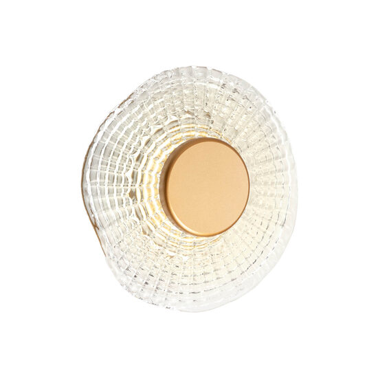 Aplica LED moderna aurie abajur sticla lucrata manual 6W/360lm/3000K, Reef 05-967 Smarter