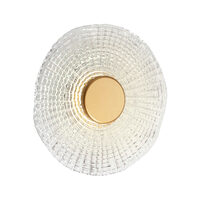 Aplica LED moderna aurie abajur sticla lucrata manual 6W/420lm/3000K, Reef 05-969 Smarter