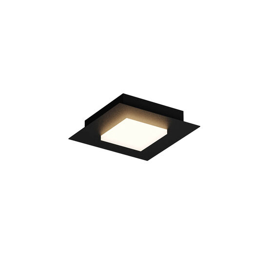 Plafoniera LED moderna negru mat 16W/986lm 3000K/4000K/6500K, Tatami 05-988 Smarter