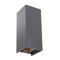 Aplica exterior IP54 LED il direct/indirect gri mat  2x5W, 2700K-4000K, Sonny 90636 Smarter
