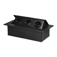 Priză încastrabilă birou 3x2P+E tip Schuko, OR-GM-9032(GS)/B Orno