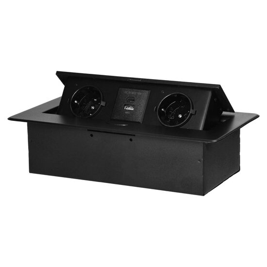 Priză încastrabilă birou 3x2P+E tip Schuko, OR-GM-9034(GS)/GR Orno