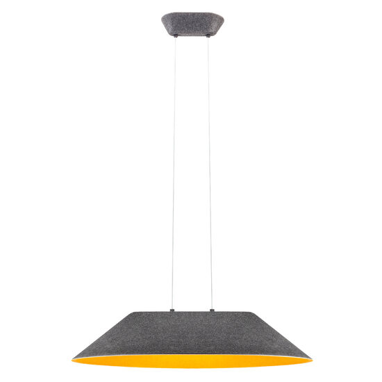 Lustra moderna Akira gri-portocaliu fonoabsorbanta LED 12W/1478lm/3000K, 01-3527 Redo