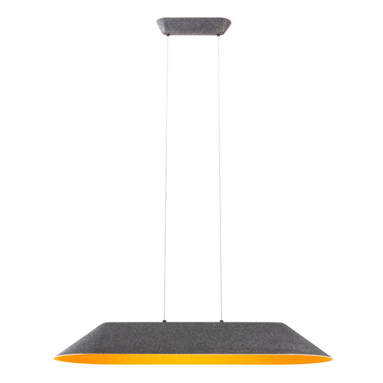 Lustra moderna Akira gri-portocaliu fonoabsorbanta LED 23.5W/2848lm/3000K, 01-3531 Redo