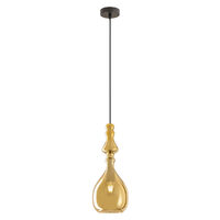 Lustra moderna Ambix aurie abajur sticla 1xE27/40W, 01-2937 Redo