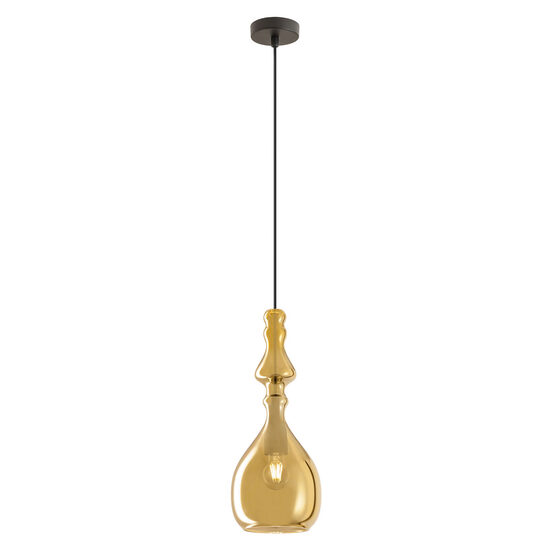 Lustra moderna Ambix aurie abajur sticla 1xE27/40W, 01-2937 Redo