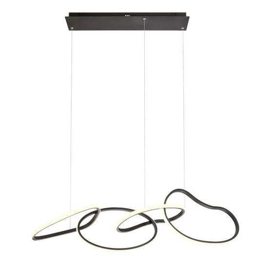 Lustra moderna Bias neagra dimm. LED 90W/11973lm 3000K/4500K/6500K, 01-3390 Redo