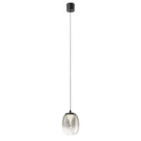 Lustra moderna Drop neagra sticla transparenta LED 6W/660lm/3000K, 01-3926 Redo