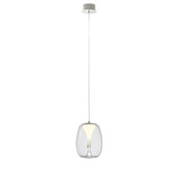 Lustra moderna Drop cromata sticla transparenta LED 8W/880lm/3000K, 01-3627 Redo