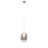 Lustra moderna Drop neagra sticla fumurie LED 8W/880lm/3000K, 01-3628 Redo
