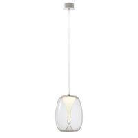 Lustra moderna Drop cromata sticla transparenta LED 15W/1650lm/3000K, 01-3629 Redo