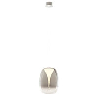 Lustra moderna Drop neagra sticla fumurie LED 15W/1650lm/3000K, 01-3630 Redo