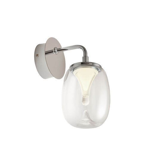 Aplica moderna Drop cromata sticla transparenta LED 6W/660lm/3000K, 01-3923 Redo