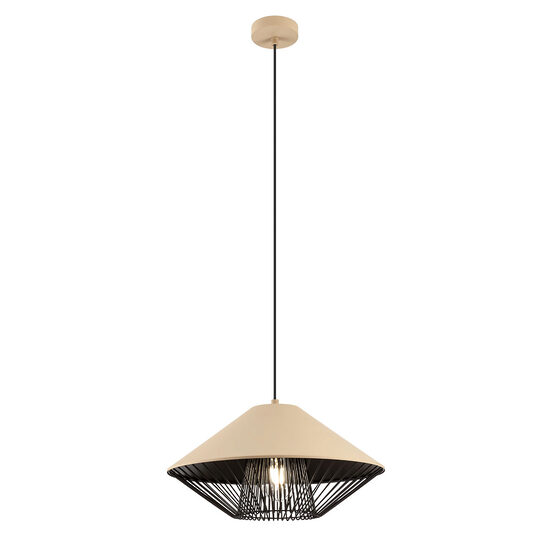 Lustra moderna Grill bej grilaj decorativ metalic 1xE27/42W, 01-3007 Redo