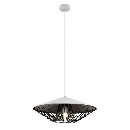 Lustra moderna Grill alba grilaj decorativ metalic 1xE27/42W, 01-3008 Redo